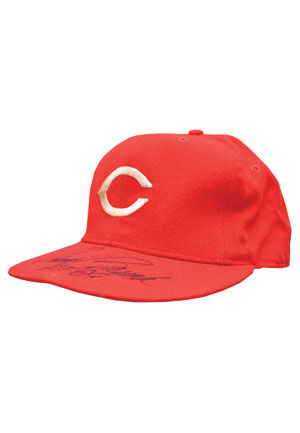 Circa 1982 Cincinnati Reds Game-Used & Autographed Cap Attributed to Johnny Bench (JSA)