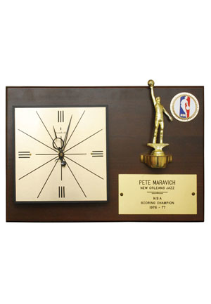 1976-77 "Pistol" Pete Maravich NBA Scoring Champion Award (Maravich Family LOA • HoF LOA)