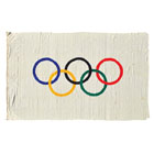 Athletes Village Olympic Flag from the 1960 Rome Olympics (Lucas LOA • HoF LOA)