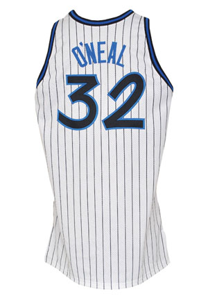 1992-93 Shaquille ONeal Rookie Orlando Magic Game-Used Home Uniform (2)(HoF LOA)