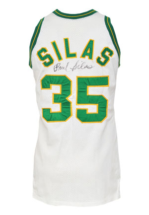 Circa 1979 Paul Silas Seattle SuperSonics Game-Used & Autographed Home Jersey (JSA • HoF LOA)