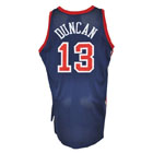 2003 Tim Duncan Team USA Tournament of the Americas Game-Used Road Jersey (HoF LOA)