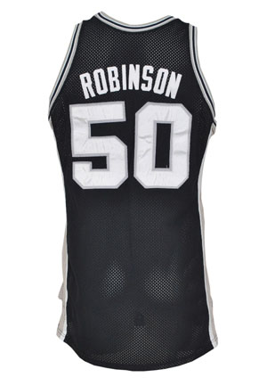 1989-90 David Robinson Rookie San Antonio Spurs Game-Used Road Jersey (Trainer LOA • Pounded • HoF LOA)