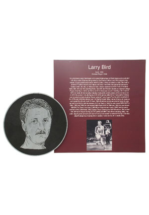 Original Larry Bird Hall of Fame Medallion & Plaque (2)(HoF LOA)