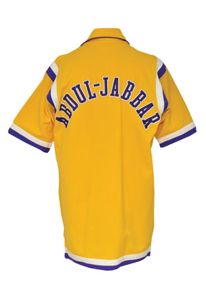 Early 1980’s Kareem Abdul-Jabbar Los Angeles Lakers Worn Home Warm-Up Jacket (HoF LOA)