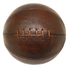 Circa 1900 Large Leather-Laced Basketball (HoF LOA)