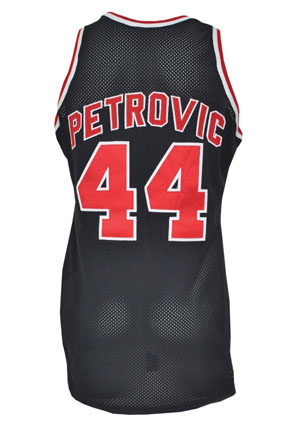 1989-90 Dražen Petrovic Rookie Portland Trailblazers Game-Used Road Jersey (Trainer LOA • HoF LOA)