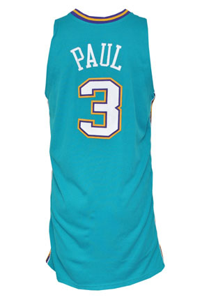2005-06 Chris Paul Rookie New Orleans/Oklahoma City Hornets Game-Used Road Jersey (HoF LOA)