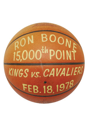 2/18/1978 Ron Boone 15,000th Career Point NBA Game-Ball (Boone LOA • HoF LOA)