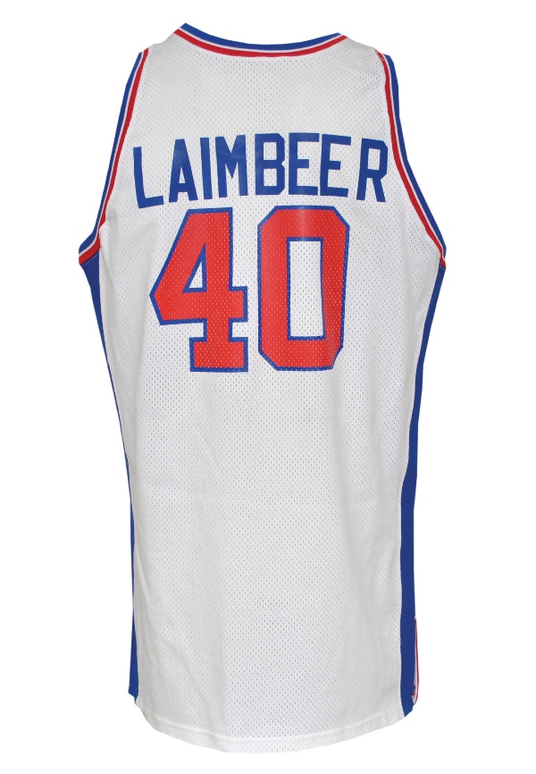Lot Detail - 1990-91 Bill Laimbeer Detroit Pistons Game-Used Road