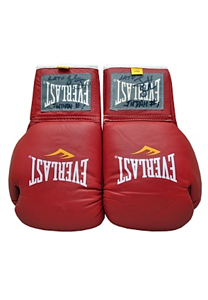 8/2/2008 Zab Judah Fight-Worn & Autographed Gloves vs. Joshua Clottey (JSA) & 9/19/2009 Floyd "Money" Mayweather vs. Marquez Fight-Worn Corner Mans Jacket with Fight Credentials (3)