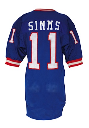 1987 Phil Simms New York Giants Game-Used & Autographed Home Jersey (JSA)