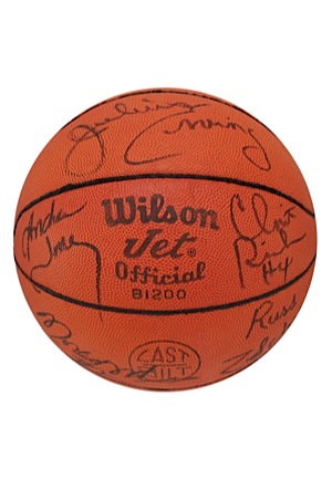 1982-83 Philadelphia 76ers Team-Signed Basketball (JSA • Championship Season)
