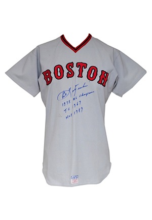 1975 Carl Yastrzemski Boston Red Sox Game-Used & Autographed Road Jersey (JSA)