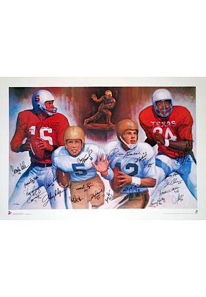 Limited Edition Heisman Trophy Winners Autographed Lithographs (15)(JSA)