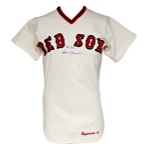 1973 Luis Aparicio Boston Red Sox Game-Used & Autographed Home Jersey (JSA)