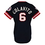 1976 Rocky Colavito Cleveland Indians Coaches Worn Home Jersey