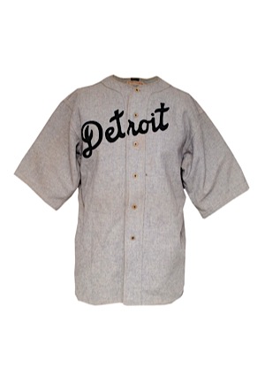 1930 Charlie Gehringer Detroit Tigers Game-Used Road Flannel Jersey (Very Rare One Year Style)