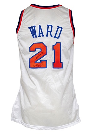 1994-95 Charlie Ward New York Knicks Game-Used & Autographed Home Jersey (JSA)