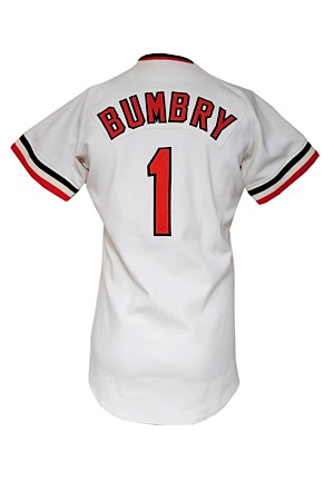 1982 Al Bumbry Baltimore Orioles Game-Used Home Jersey