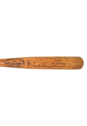 Circa 1970 Frank Robinson Baltimore Orioles Game-Ready Multi-Signed Bat (JSA • PSA/DNA)