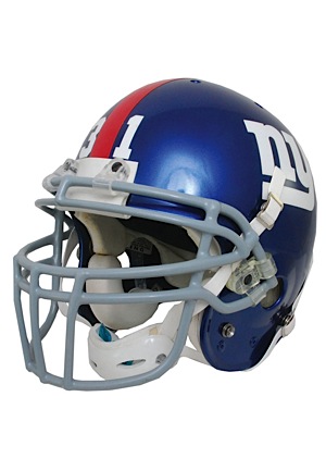 2002 Jason Sehorn New York Giants Game-Used Helmet with Autographed Game-Used Cleats & Gloves (3)(JSA)