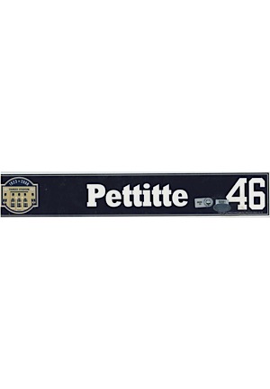 2008 Andy Pettite Yankee Stadium Locker Room Nameplate (Yankees-Steiner LOA • MLB Hologram)