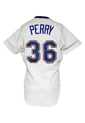 5/26/1982 Gaylord Perry Seattle Mariners Win No. 301 Game-Used & Autographed Home Jersey (JSA • Rare)