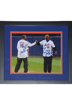 Framed Doc Gooden & Darryl Strawberry Autographed Photo (JSA)