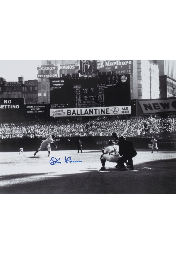 Lot Detail 1956 World Series First Pitch Don Larsen Autographed Photos 9jsa • Perfect Game
