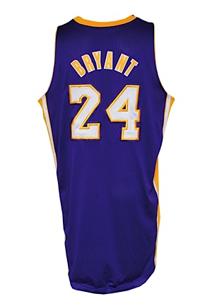 11/21/2012 Kobe Bryant Los Angeles Lakers Game-Used Road Jersey (Photomatch • NBA LOA • 38-Point Performance)