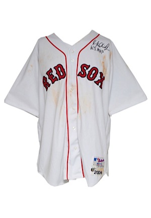 2004 Manny Ramirez Boston Red Sox Game-Used & Autographed Home Jersey (JSA • Championship Season • World Series MVP • Ramirez LOA)