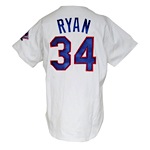 4/14/1993 Nolan Ryan Texas Rangers Game-Used & Autographed Home Jersey (JSA • Special Tagging "2/18" • Final Season • Ryan Hologram)