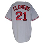 1996 Roger Clemens Boston Red Sox Game-Used & Autographed Road Jersey (JSA)