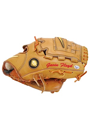 Gavin Floyd & 2005 Orlando Palmeiro Game-Used & Autographed Gloves (2)(JSA • PSA/DNA)