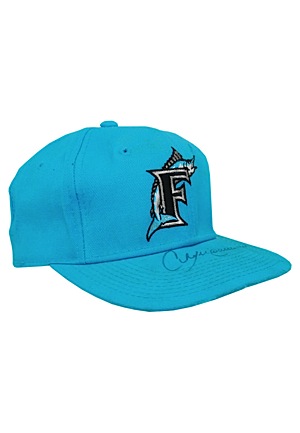 Andre Dawson Florida Marlins Game-Used & Autographed Cap (JSA)