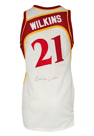 1990-91 Dominique Wilkins Atlanta Hawks Game-Used & Autographed Home Jersey (JSA)
