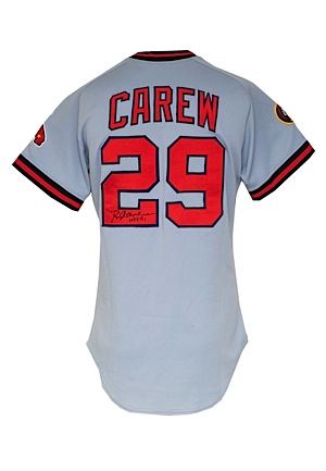 1985 Rod Carew California Angels Game-Used & Autographed Jersey and Helmet (2) (JSA)