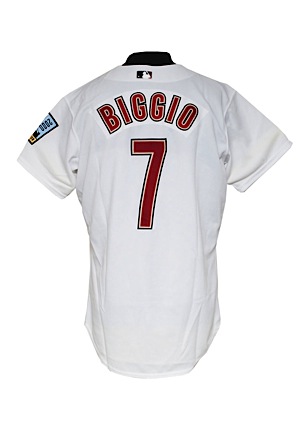 2000 Craig Biggio Houston Astros Game-Used & Autographed Home Uniform, Undershirt & Wristbands (4)(JSA • Team Repair)