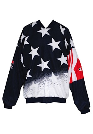 1994 USA Men’s World Championships Worn Warm-Up Jacket Attributed To Dominique Wilkins