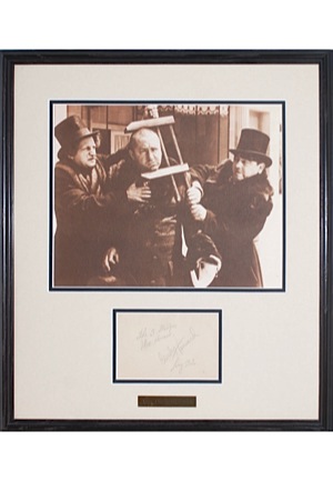 Three Stooges Framed Signed Album Page (JSA)