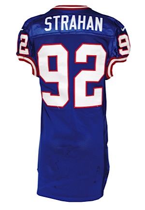 11/14/1999 Michael Strahan New York Giants Game-Used Home Jersey (Photomatch • MeiGray • Team Repairs)