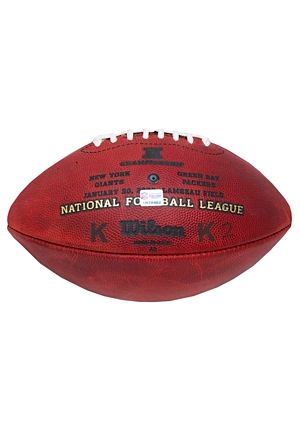 1/20/2008 Giants vs. Packers NFC Championship Game-Used Football (NFL/PSA COA)