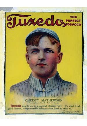 1910 Christy Mathewson "Tuxedo" Tobacco Box Top