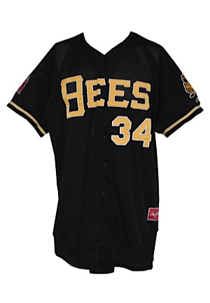 2010 Mark Trumbo Salt Lake Bees Game-Used Black Alternate Jersey (Photomatch • Angels Minor League Player of the Year)