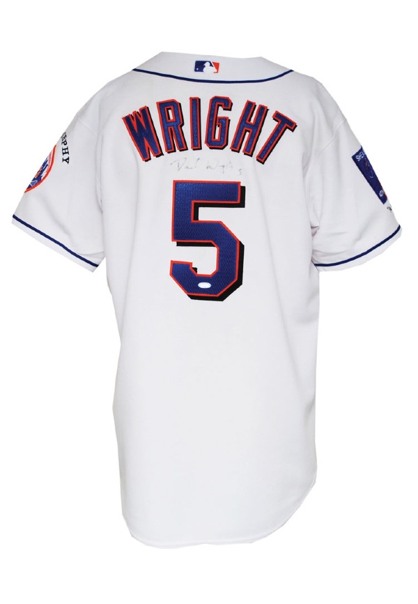 Wright Signed Jersey From Franchise Win 4,000 - Mets History
