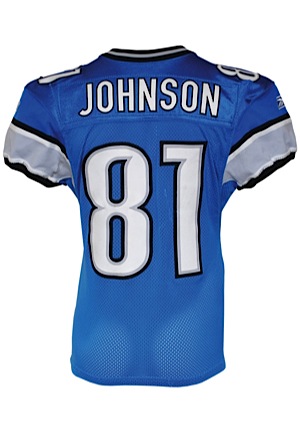 2009 Calvin Johnson Detroit Lions Game-Used Home Jersey (Season-Long Use • Multiple Photomatches • Team Repairs • Extensive Customizations)