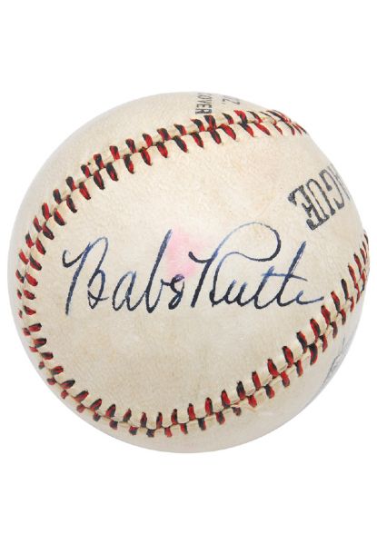 Incredible 4/22/1935 High-Grade Babe Ruth Single Signed Baseball (Full JSA • Near 10/10 • Pristine Provenance • Player Family LOA)