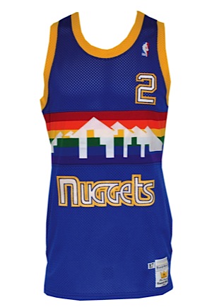 1987-88 Alex English Denver Nuggets Game-Used Road Uniform (2)