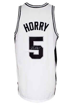 2003-04 Robert Horry San Antonio Spurs Game-Used & Autographed Home Jersey (JSA)